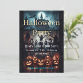  Haunted Castle Spooky Party Invitation (Debout devant)