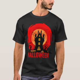 Haunted Castle T-shirt Gothic Volle Maan T-shirt