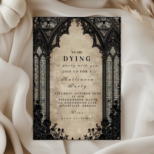 Haunted Cathedral Arch Halloween Kaart