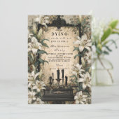 Haunted Coffin Candle Gothic Gathering Kaart (Staand voorkant)