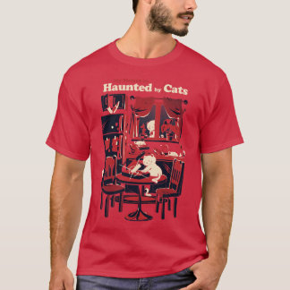 Haunted door katten Halloween Kat T-shirt