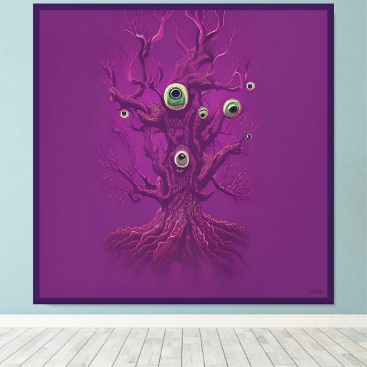 Haunted Dream Tree Canvas Afdruk (Insitu (Houten vloer))