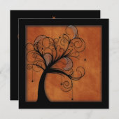 Haunted Forest 3 Wedding Invitting Kaart (Voorkant / Achterkant)