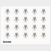 Haunted Forest Halloween Ronde Sticker (Vel)