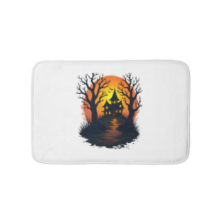 Haunted Forest - Spooky Halloween Natuur T-shirt Badmat