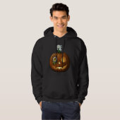 Haunted Ghost & Dripping Eyeball Jack-O-Lantern Hoodie (Voorkant volledig)