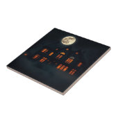 Haunted Gothic Mansion Halloween Ceramic Tile Tegeltje (Zijkant)