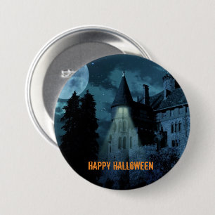 Haunted Gothic Mansion Halloween Ronde Button 7,6 Cm