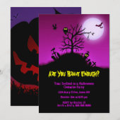 Haunted Grave Yard Halloween Party Kaart (Voorkant / Achterkant)