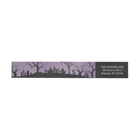 Haunted Graveyard Halloween Return Address Label (Individueel)