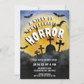 Haunted Graveyard Horror Halloween Invitation de l (Devant)