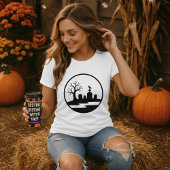 Haunted Graveyard Silhouette Modern T-shirt