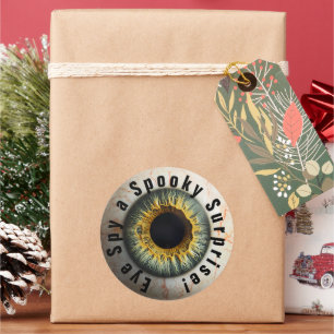 👁️Haunted Halloween Eye spion spookachtig... Ronde Sticker