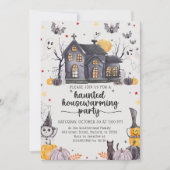 Haunted Halloween Housewarming Party Uitnodiging (Voorkant)