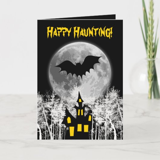 Haunted Halloween Kaart (Voorkant)