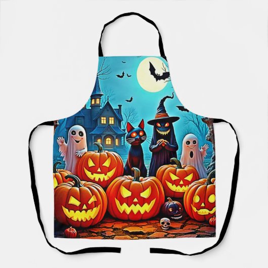 Haunted Halloween Night Design Schort (Voorkant)