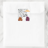Haunted Halloween Night Vierkante Sticker (Tas)