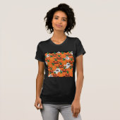 Haunted Halloween Pumpkin Patch Ghosts T-shirt (Voorkant volledig)