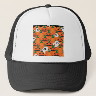 Haunted Halloween Pumpkin Patch Ghosts Trucker Pet