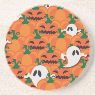Haunted Halloween Pumpkin Patch Ghosts Zandsteen Onderzetter