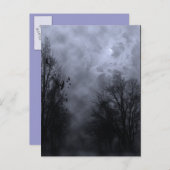 Haunted Halloween Sky avec carte postale Ravens (Devant / Derrière)