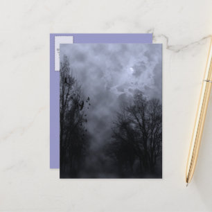 Haunted Halloween Sky met Ravens Briefkaart