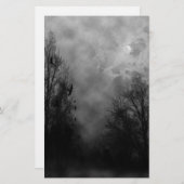 Haunted Halloween Sky met Ravens Briefpapier (Voorkant / Achterkant)