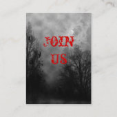 Haunted Halloween Sky Small Invitation Kaart (Voorkant)