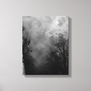 Haunted Halloween Sky Wrapped Canvas Afdruk