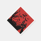Haunted Halloween Standard Cocktail Paper Napkins Servet (Hoek)