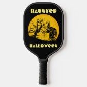 Haunted Halloween Wyed Witch Full Moon Dead Tree Pickleball Paddle (Achterkant)