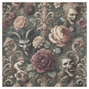 Haunted Harmonics - Gothic Statement Tegel Stof