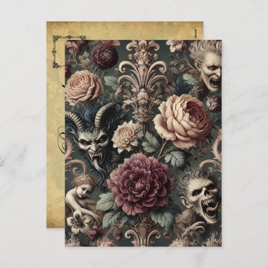 Haunted Harmonics - Gotisch Victoriaans Feestdagenkaart (Voorkant / Achterkant)