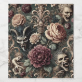 Haunted Harmonics - Gotisch Victoriaans Wijn Etiket (Enkel label)