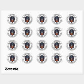 Haunted Hat & Hollow Grin Halloween Envelope Seal Ronde Sticker (Vel)
