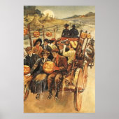 Haunted Hayride Jack O' Lantern Pumpkin Moon Poster (Voorkant)