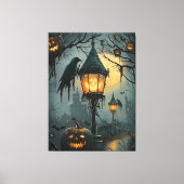 Haunted Hollow – Halloween Night Canvas Afdruk (Voorkant)