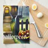 Haunted Hollow & Moon aangekondigd Theedoek (Quarter Fold)