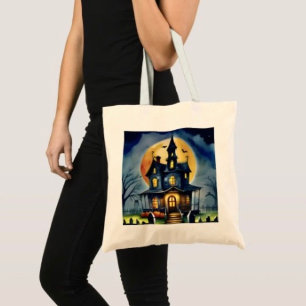 Haunted Hollow & Moon Tote Bag