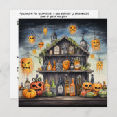 👻🍺 "Haunted Hops & Hors d'oeuvres"🍺 👻 Kaart (Voorkant / Achterkant)