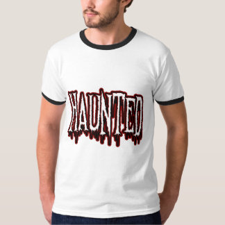 Haunted Horror Drip-typografie T-shirt