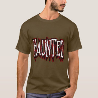 Haunted Horror Drip-typografie T-shirt