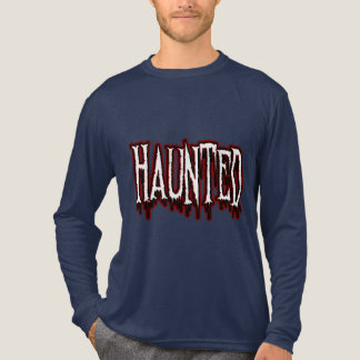 Haunted Horror Drip-typografie Tri-Blend Shirt