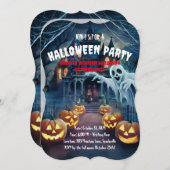 Haunted House beroemd gemaakt door Scary Halloween Kaart (Voorkant / Achterkant)