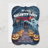 Haunted House beroemd gemaakt door Scary Halloween Kaart (Voorkant)