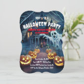 Haunted House beroemd gemaakt door Scary Halloween Kaart (Staand voorkant)