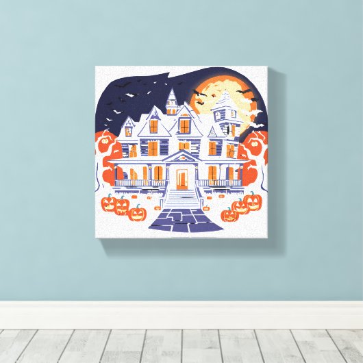 Haunted House Canvas Afdruk (Insitu (Houten vloer))