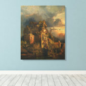 Haunted House (door Thomas Moran) Canvas Afdruk (Insitu (Houten vloer))