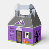 Haunted House Gepersonaliseerde Halloween Favor Bo Bedankdoosjes (Voorkant Zijde)
