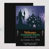Haunted House Ghost Witch Stars Halloween Kaart (Voorkant / Achterkant)